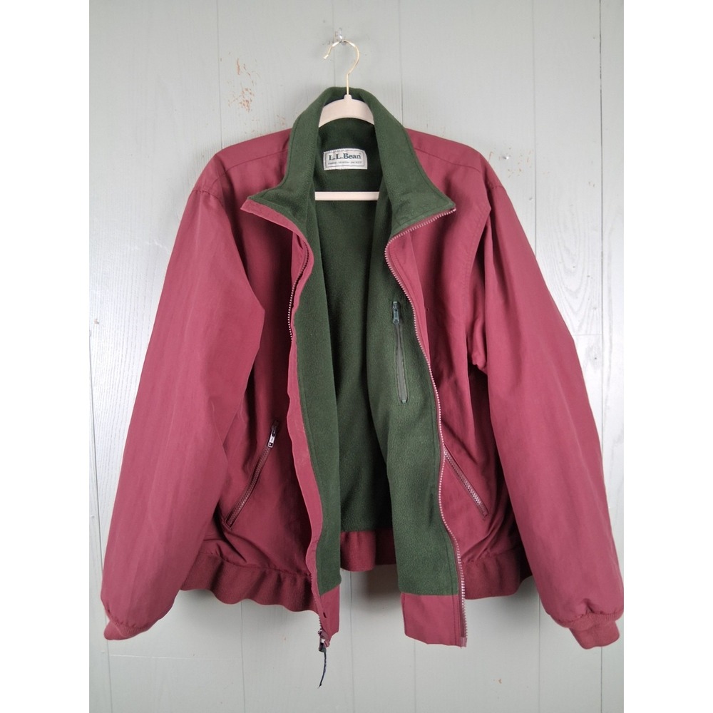 VINTAGE LL Bean Mens Fleece Lined 3 Season‎ Zip Up Jacket Windbreaker L Gorpcore